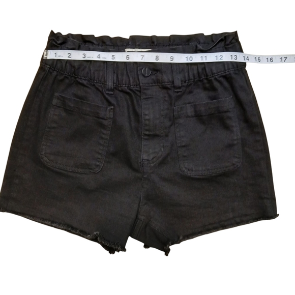 Banjara High Waist Black Denim Shorts Size 5/26 - Picture 3 of 8